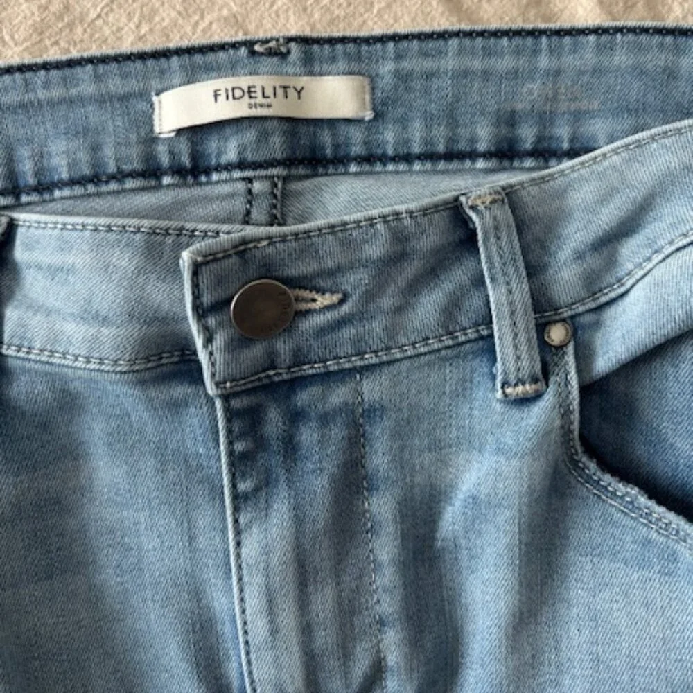 Fidelity | Gwen High Waist Ripped Skinny Jeans in Skyline size 30